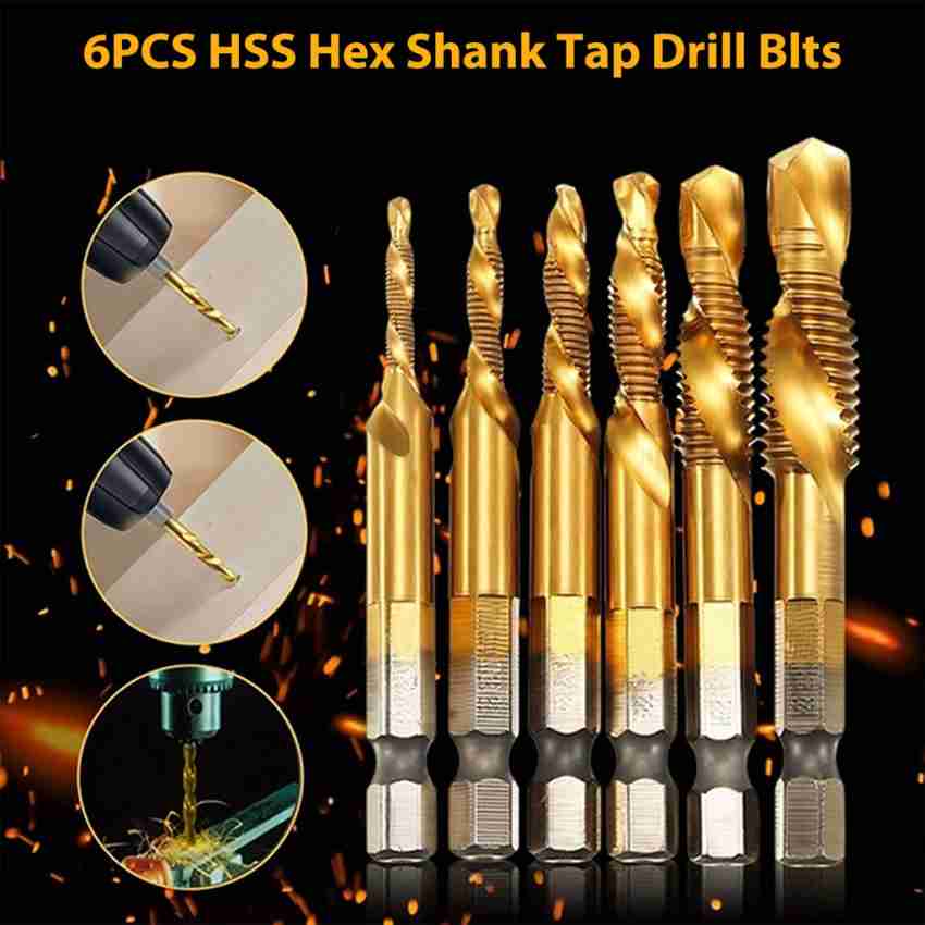 Screw tap discount drill bit set