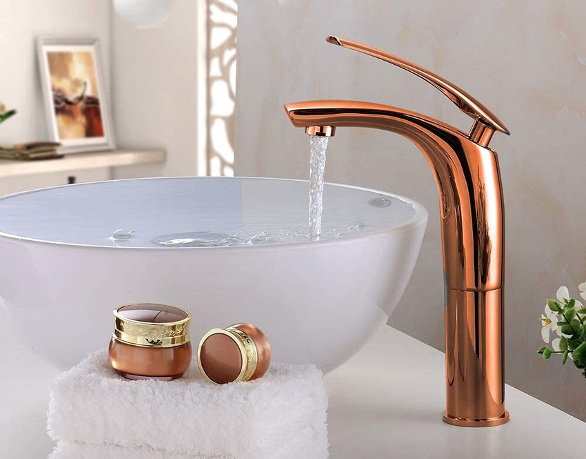 Rose on sale gold taps