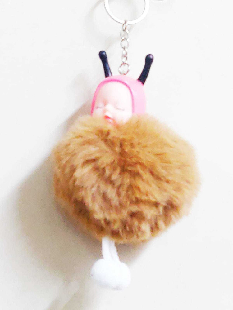 Cute fluffy deals keychain