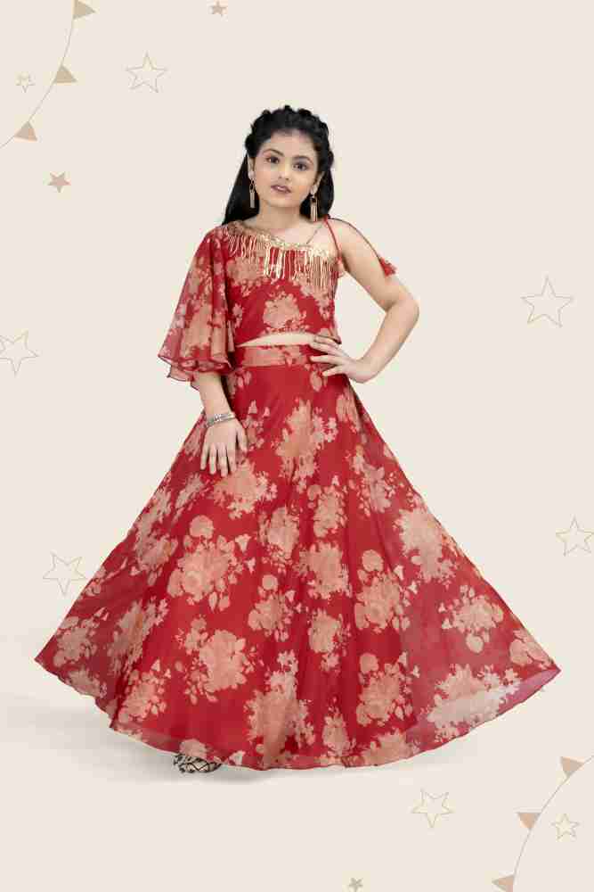 Kidotsav Girls Lehenga Choli Western Wear Floral Print Lehenga Choli Price in India Buy Kidotsav Girls Lehenga Choli Western Wear Floral Print Lehenga Choli online at Flipkart