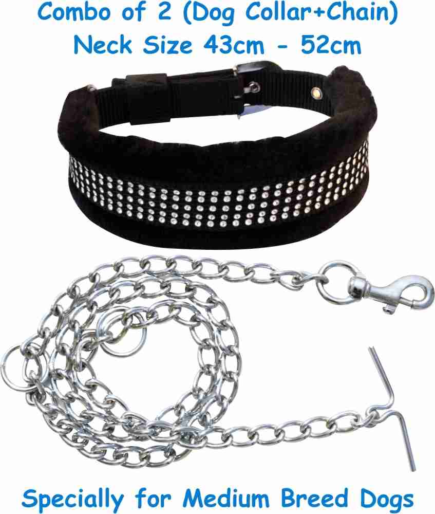 Black chain dog collar sale