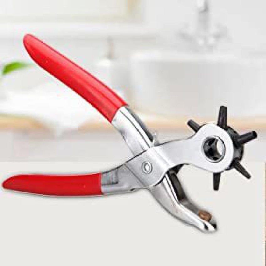 Leather Hole Punch Belt Tool 6 Sizes Puncher Revolving Pliers
