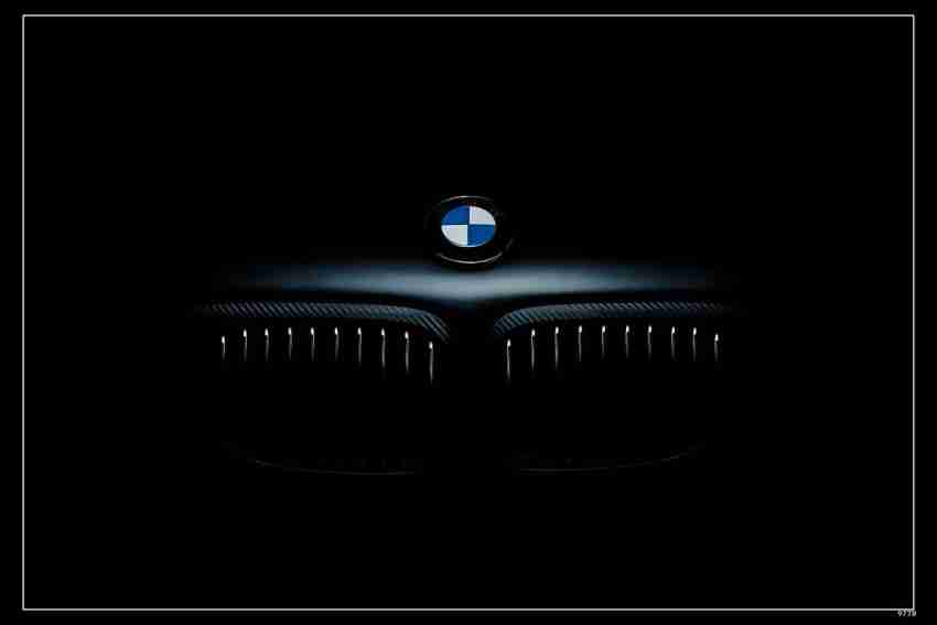 Car Logo BMW Dark Matte Finish Poster Paper Print - Animation