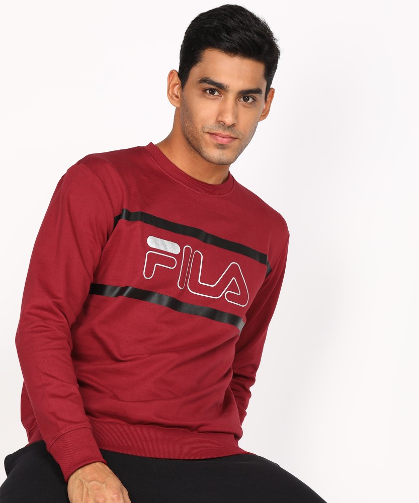 Red fila long hot sale sleeve shirt