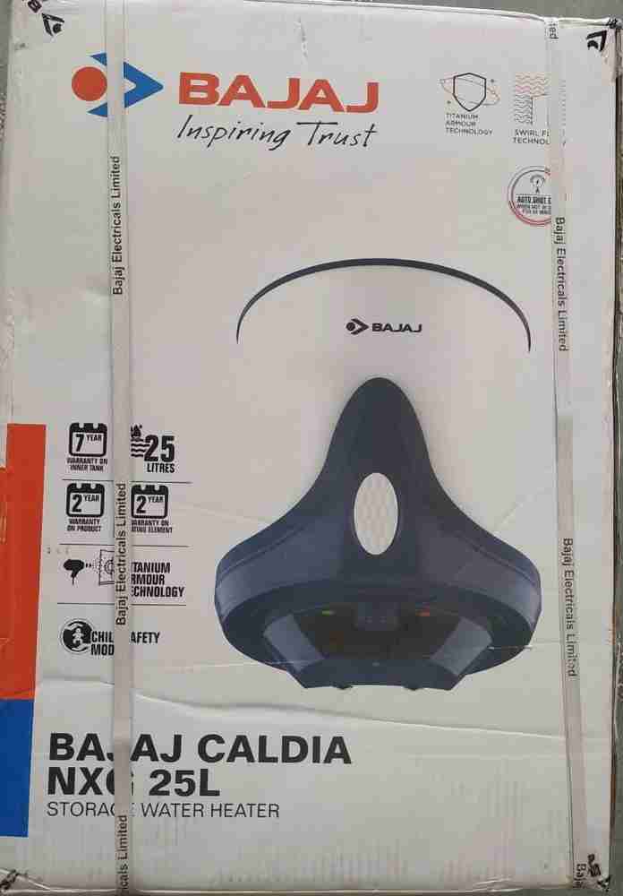 BAJAJ 25 L Storage Water Geyser (CALDIA NXG 25L, White, Blue) Price in  India - Buy BAJAJ 25 L Storage Water Geyser (CALDIA NXG 25L, White, Blue)  online at Flipkart.com
