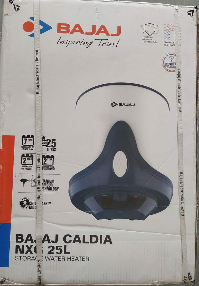 BAJAJ 25 L Storage Water Geyser (CALDIA NXG 25L, White, Blue) Price in  India - Buy BAJAJ 25 L Storage Water Geyser (CALDIA NXG 25L, White, Blue)  online at Flipkart.com