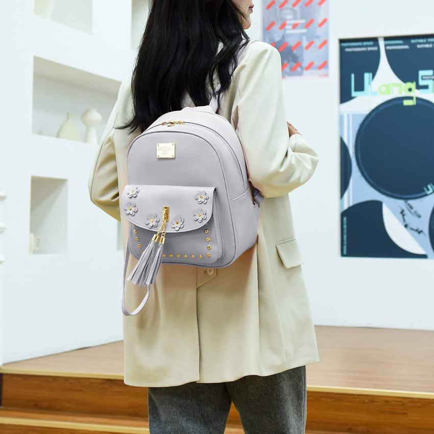 I Zone 3 PCS Fashion Cute Mini Leather Backpack sling pouch set