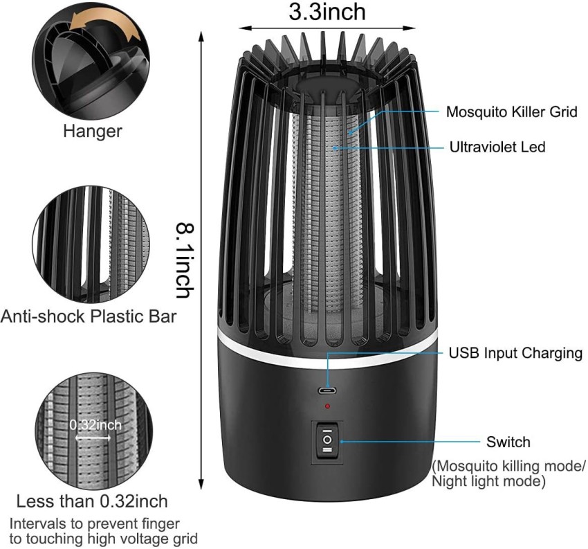 Mosquito Killer Machine Trap Lamp for Home, Electric Machar Mosquito Killer  Repellent Machine, UV Light Fly Mosquito Lamp,Theory Screen Protector Mosquito  Killer lamp (Fly SWATTER)