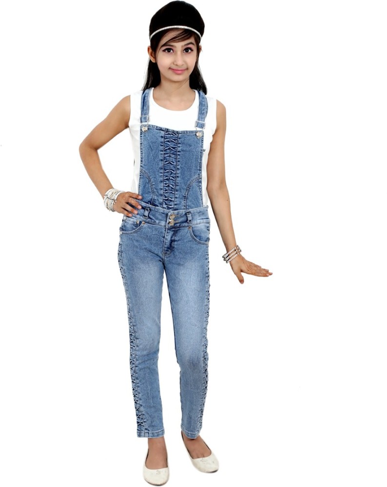 Sunday Casual Dungaree For Girls Solid Cotton Blend Price in India - Buy  Sunday Casual Dungaree For Girls Solid Cotton Blend online at Flipkart.com