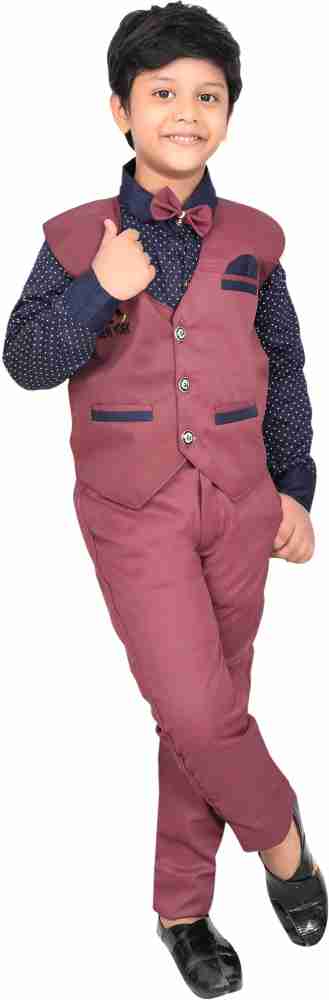 BABUSHONA Boys Festive Party Shirt Waistcoat and Pant Set Price in India Buy BABUSHONA Boys Festive Party Shirt Waistcoat and Pant Set online at Flipkart