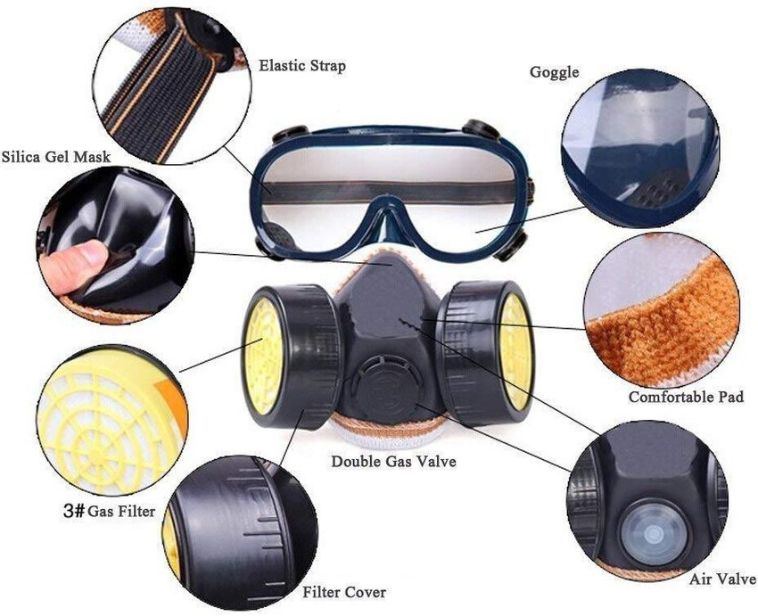 Gas mask respirator outlet