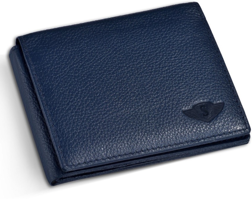 Buy Spiffy Blue Genuine Leather Wallet for Men