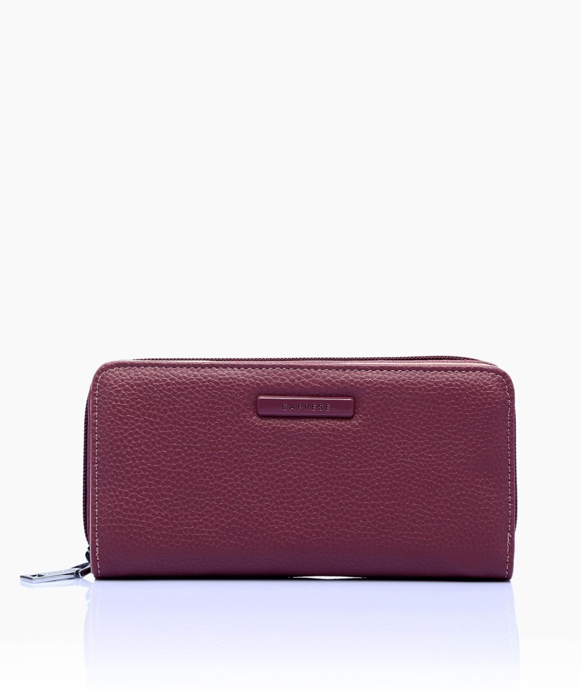 Caprese Women Pink Artificial Leather Wallet Dark Pink Price in