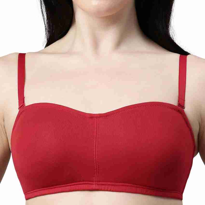 Enamor A019 Perfect Shaping Wirefree Cotton Strapless Bra Non-Padded & High  Coverage