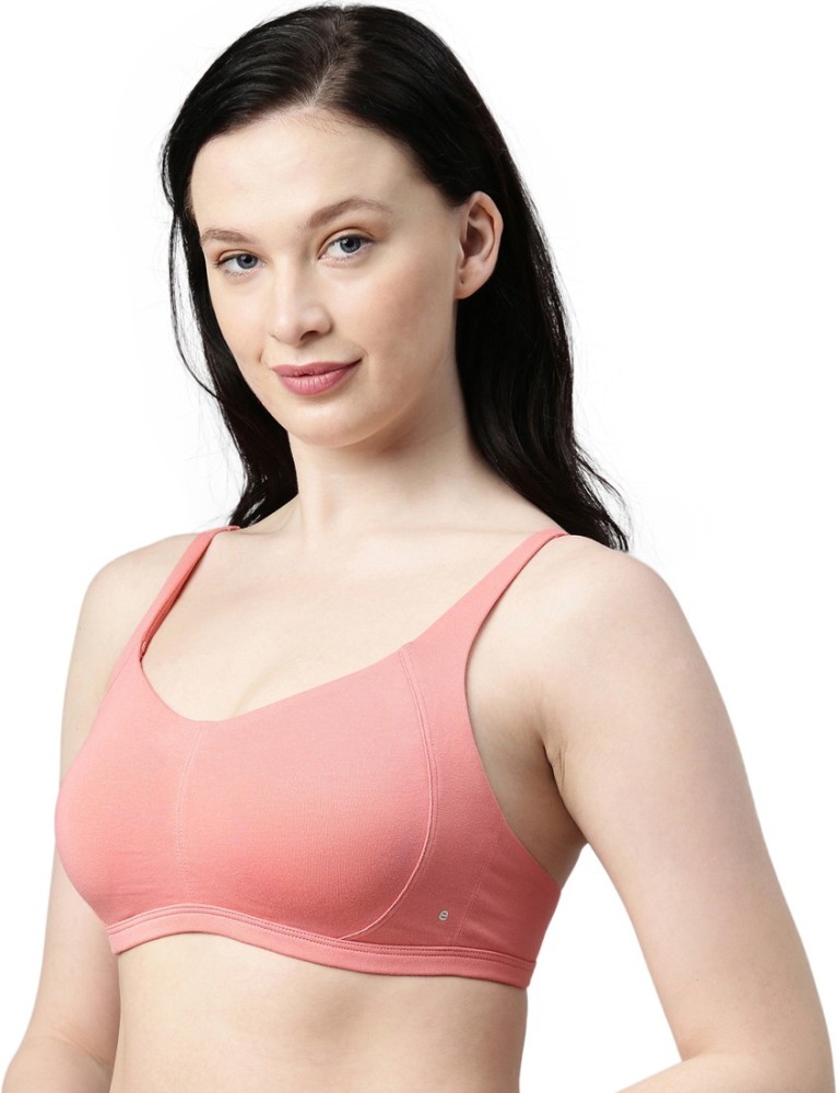 Enamor Full Coverage, Wirefree A058 Eco-antimicrobial Cotton Women  Minimizer Lightly Padded Bra