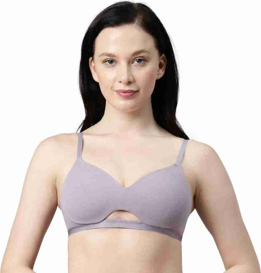 Enamor Medium Coverage, Wirefree A032 Invisible Neckline Cotton Women T- Shirt Lightly Padded Bra - Buy Enamor Medium Coverage, Wirefree A032  Invisible Neckline Cotton Women T-Shirt Lightly Padded Bra Online at Best  Prices