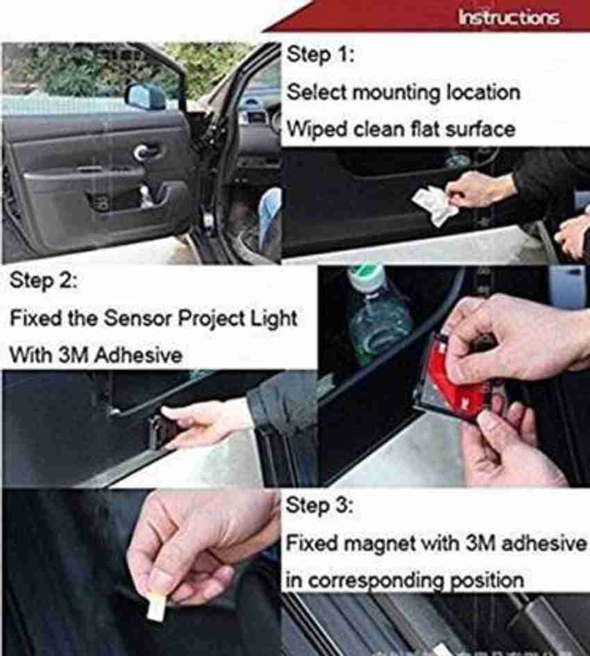 goshop 2pcs Door Light for Toyota Logo Projector Lights LED Laser Ghost Shadow Light Welcome Courtesy Light Projector for Toyota Logo Puddle Light