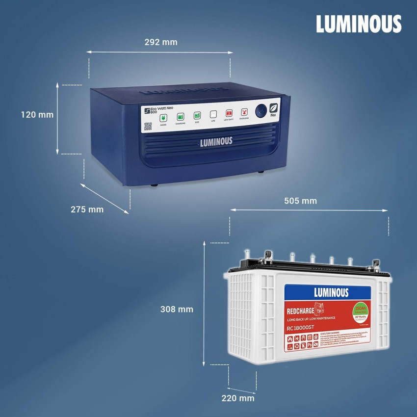 Luminous ECO WATT NEO 800 INVERTER - BEST Inverter For Medium Home