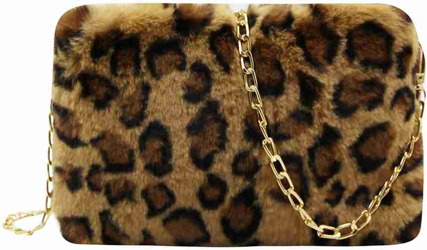 Leopard fur purse sales