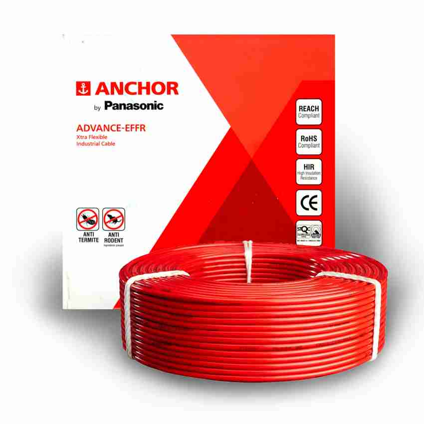 ANCHOR. Advance EFFR PVC 0.75 sq/mm Red 90 m Wire Price in India