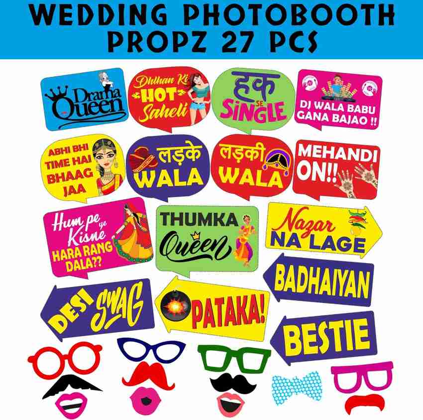 Wedding photo props online deals india