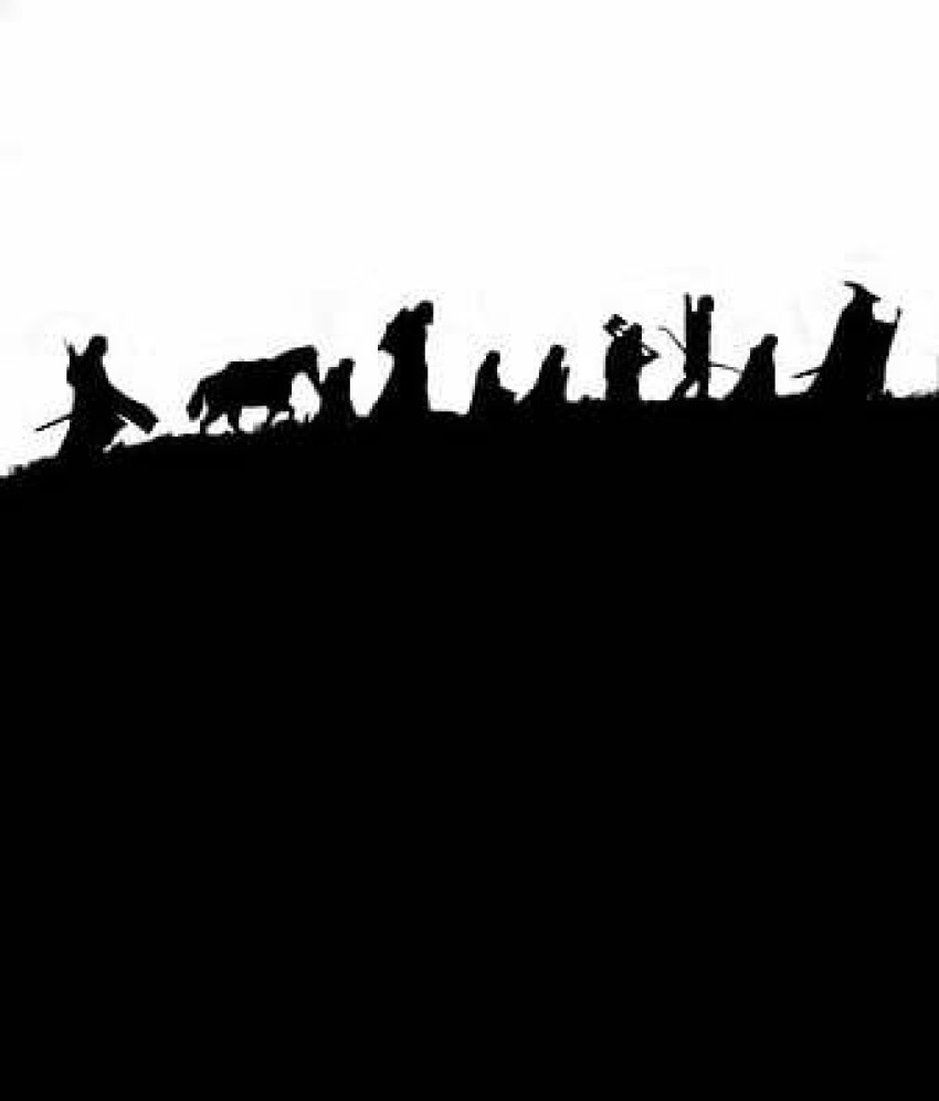 — Lord of the Rings fellowship silhouette with