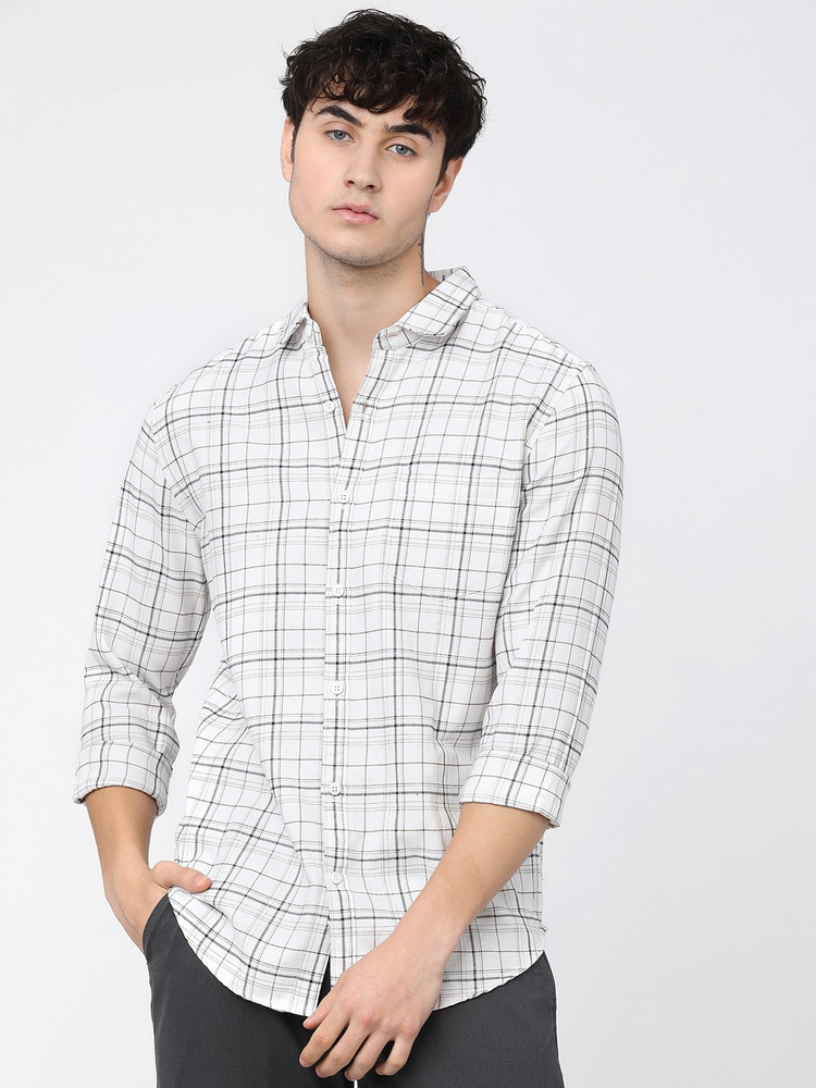 White check shirt cheap