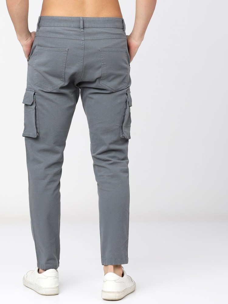 Buy Mens Grey Relaxed Fit Cargo Trousers for Men Online at Bewakoof