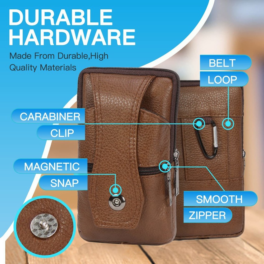 SHAFIRE Leather Mobile Pouch for Men,Multifunction Belt Pouch for Mobile  Phone,Large Universal Leather Case Waist Bag Leather Mobile Pouch for  Men,Multifunction Belt Pouch for Mobile Phone,Large Universal Leather Case  Waist Bag Brown 