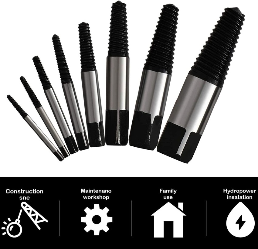 atozshop11 Damaged Screw Extractor Set Drill Bits 6 PCS Tool Broken Bolt  Remover Price in India - Buy atozshop11 Damaged Screw Extractor Set Drill  Bits 6 PCS Tool Broken Bolt Remover online