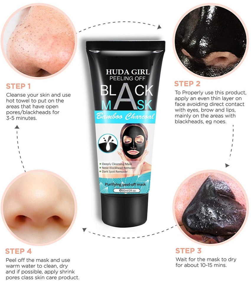 Huda Girl Beauty Professional Bamboo Charcoal Peel off Face Mask