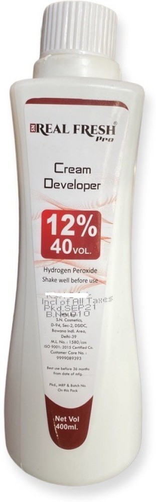 real fresh pro cream developer Hydrogen Peroxide 12% 40vol