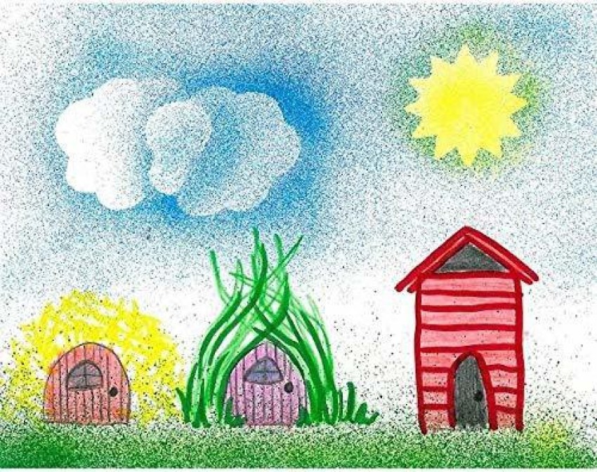 Pretty Tree Landscape Sketchpen Painting Art Idea For Kids  Kids Art   Craft