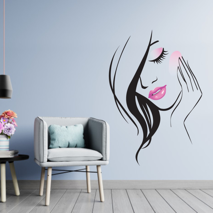 wildartcreation 85 cm Beautiful decorative wall hair beauty salon multicolor decorative wall sticker Self Adhesive Sticker Price in India Buy wildartcreation 85 cm Beautiful decorative wall hair beaut...