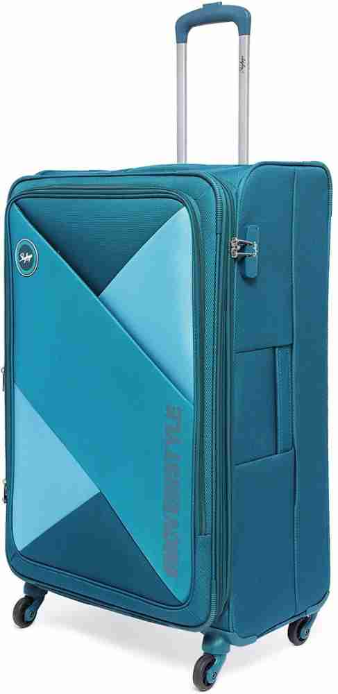 SKYBAGS LARGE SIZE 4W EXP TROLLEY BAG WITH ANTI THEFT ZIPPER DOUBLE ZIPPER Expandable Check in Suitcase 4 Wheels 32 inch blue Price in India Flipkart