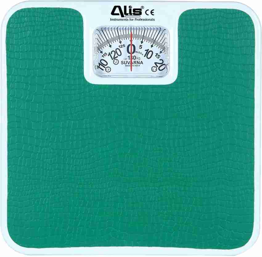 alis Analog Weighing Machine, Body Weight Machine with Rotating Dial  Display, Reliable Scale Track, Non-Slip & Scratch Resistant Platform