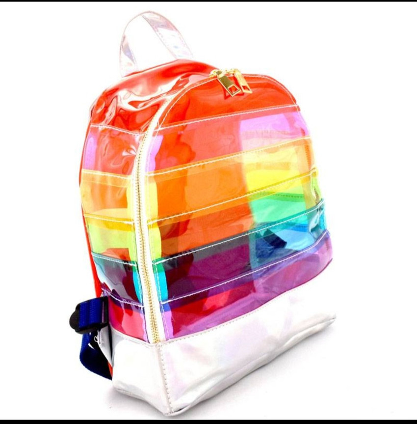 Rainbow shop clear backpack