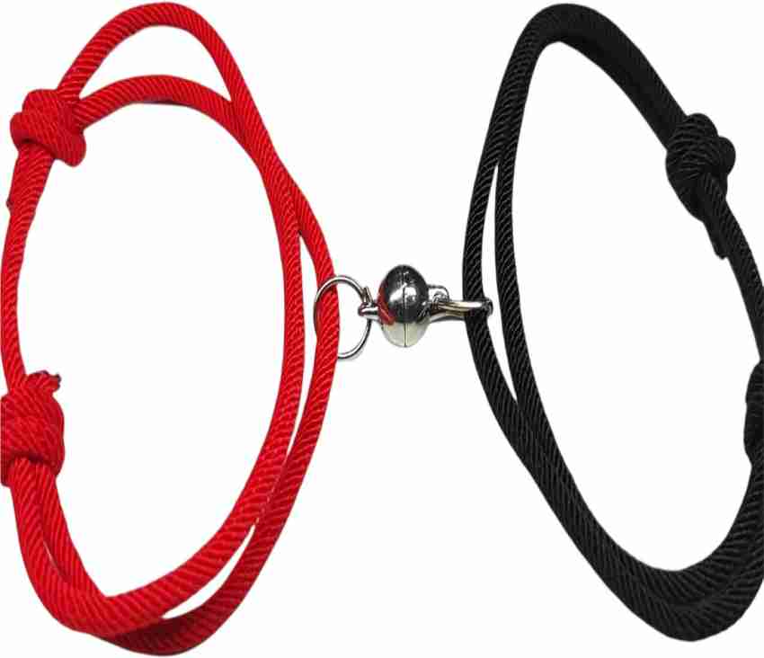 Sky Enterprises Sky78 2pcs/Set Couple Magnetic Attraction Ball Bracelet Stainless Steel Friendship Rope Men & Women768 Men & Women