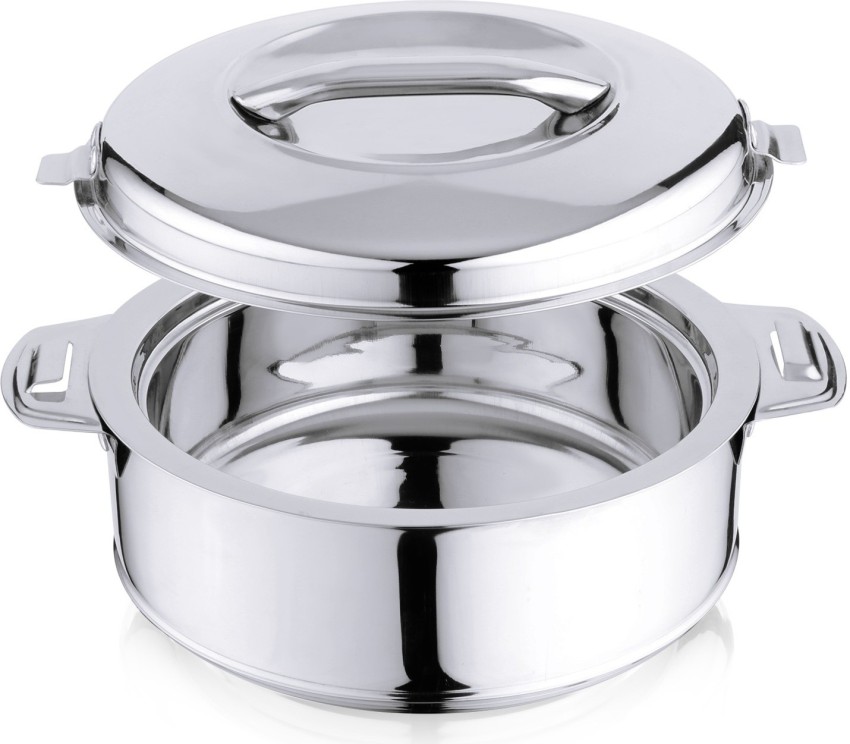  Stainless Steel Hot Cold Food Insulated Casserole Double Wall Hot  Pot Jumbo Size - Capacity: Set of 3(1000,1500,2500ml): Home & Kitchen