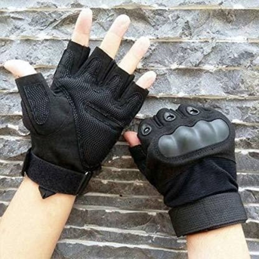 Zonkar Winter Black Tactical Half Finger glove Sports for  Knuckle,Hiking,Cyclling,Travelling,Camping,Outdoor,Boxing, Motorcycle  Riding, Solid Protective Men & Women Gloves - Buy Zonkar Winter Black  Tactical Half Finger glove Sports for Knuckle,Hiking