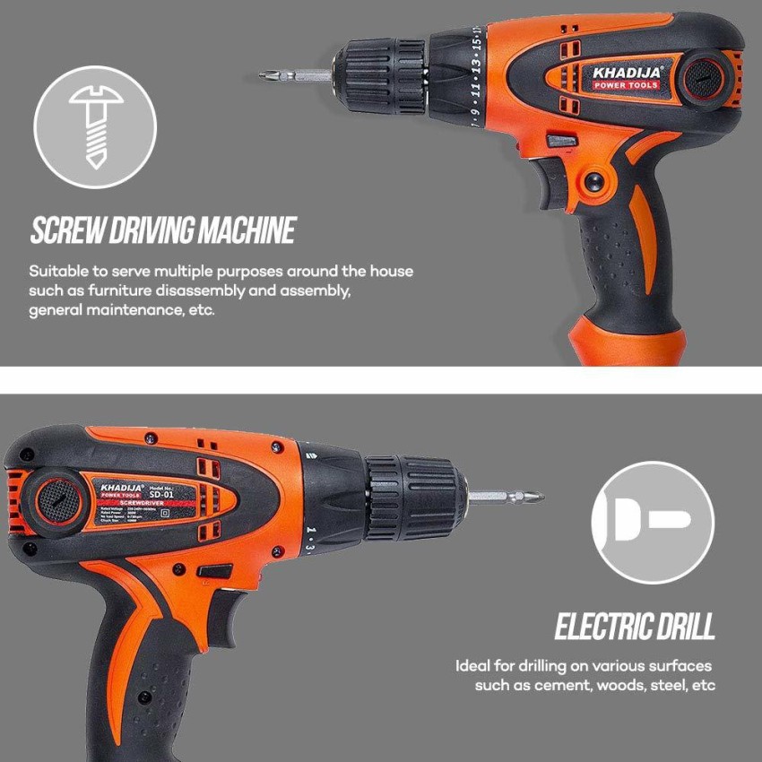 Khadija Electric Drill and Screwdriver Machine 10mm 300W 0 750r