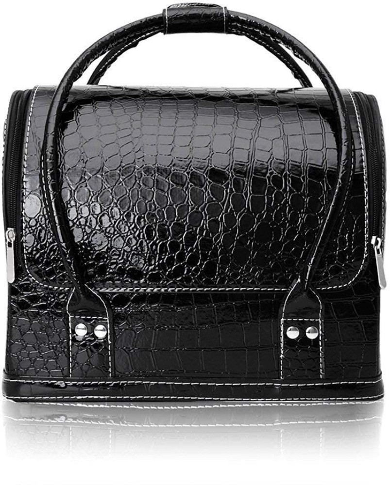 Black Patent Leather Jewel Shoulder Bag