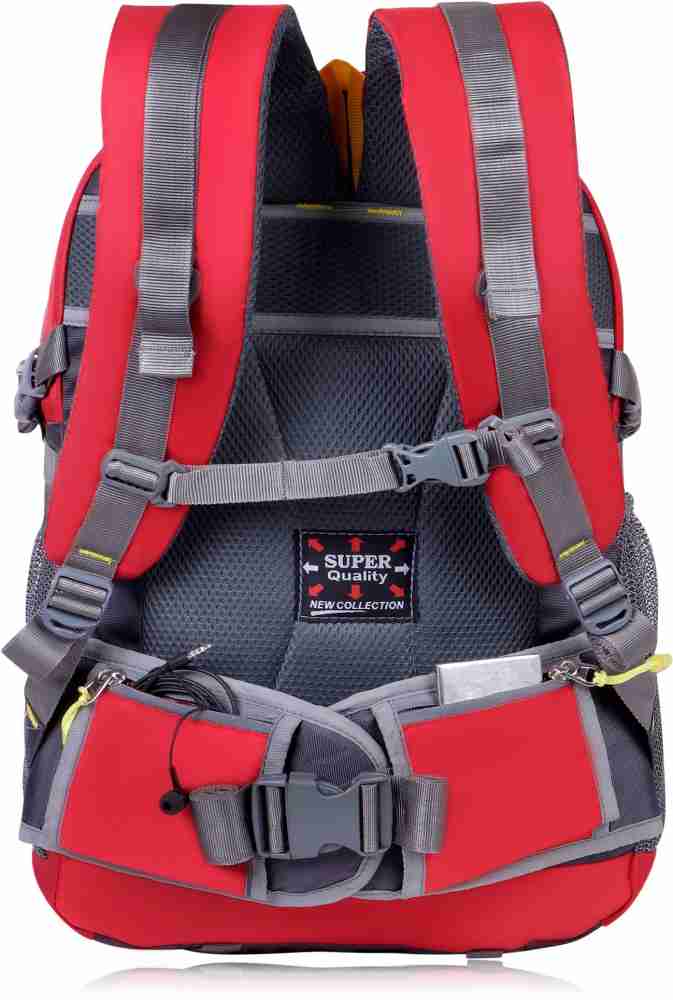 LOUIS CARON Hammer Hi storage travel 40L 40 L Laptop Backpack Grey Red -  Price in India