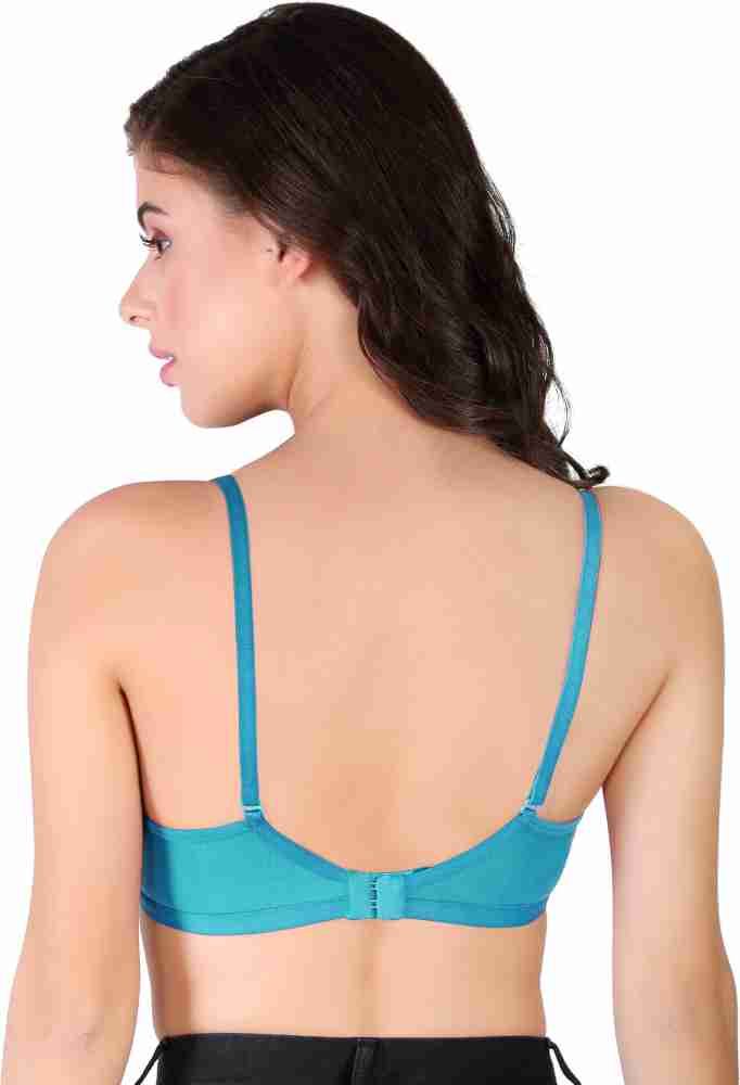 Ellixy Double Layered Non-Wired Sports Bra Women Full Coverage Non