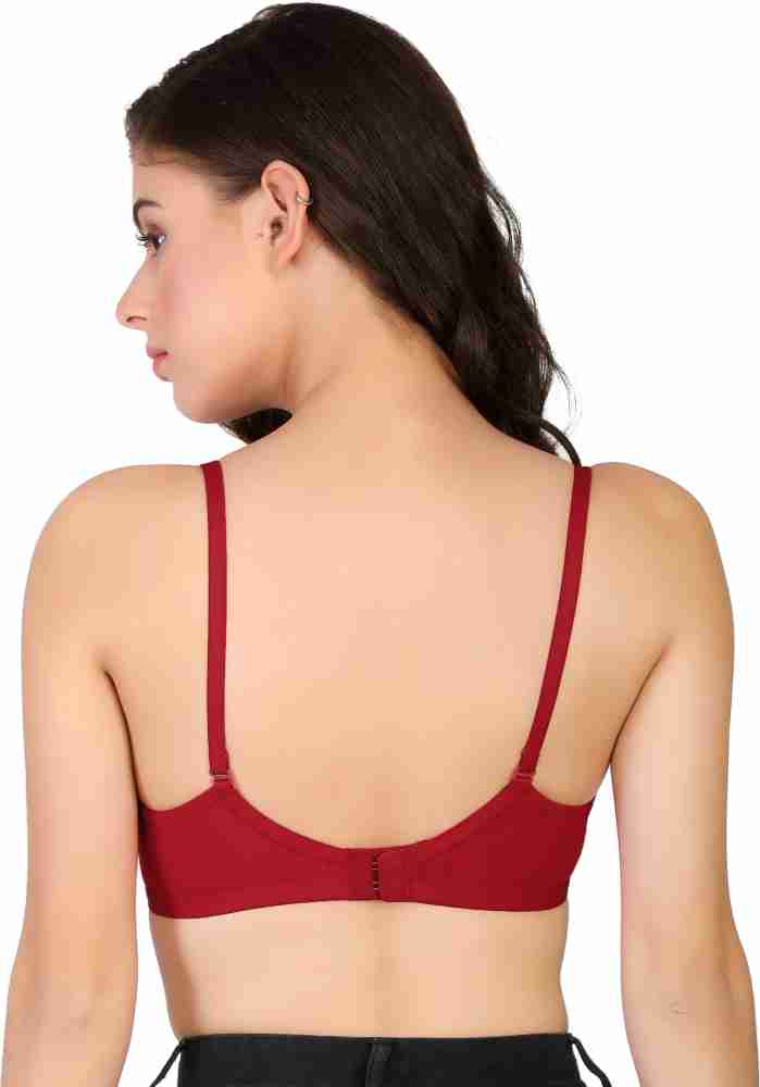 Ellixy Double Layered Non-Wired Bra Women Full Coverage Non Padded Bra -  Buy Ellixy Double Layered Non-Wired Bra Women Full Coverage Non Padded Bra  Online at Best Prices in India