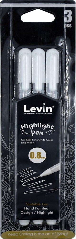 Buy Definite White Highlight Gel Pen 0.8MM for highlighting and reflection  effect in Portrait, Sketches & Black Paper Gel Pen - Gel Pen Online at Best  Prices in India Only at