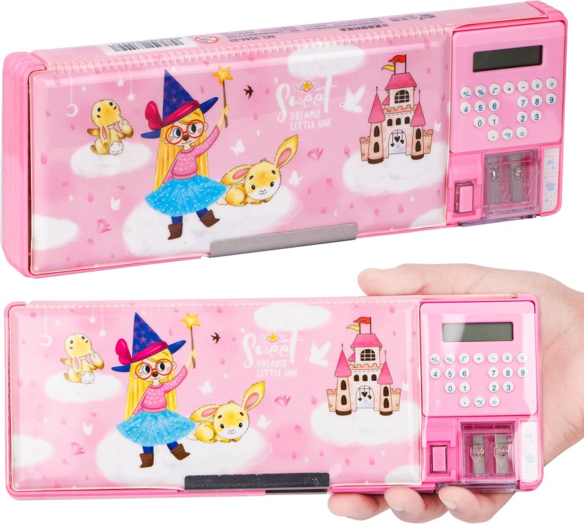 Pencil Box For Girls. Compartments Unique Stationery Set W/z Pop Out Pencil  Sharpener. Best Back To School Gift Set For Kids