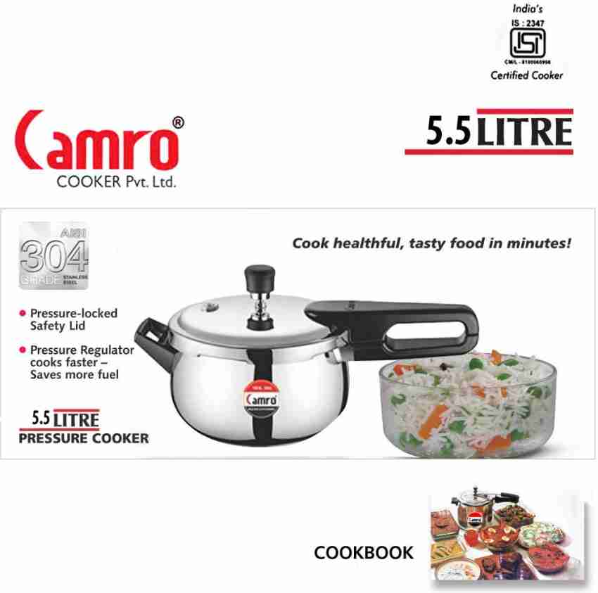 Camro 18 8 304 Food Grade Dolphin Outer Lid Pressure Cooker for