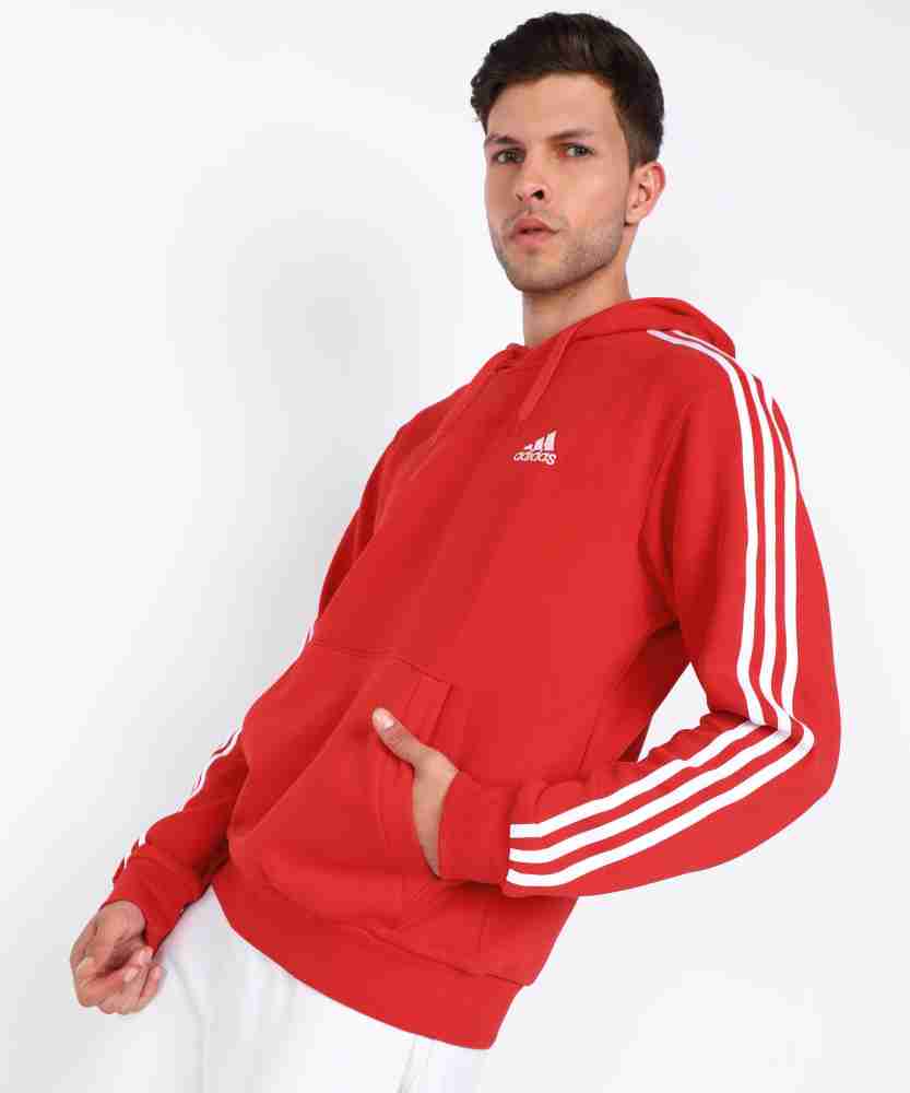 Adidas red hoodie best sale mens