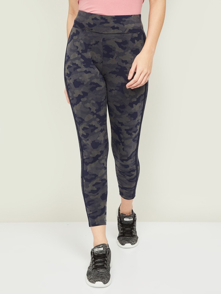 Kappa Printed Women Blue Tights - Buy Kappa Printed Women Blue Tights  Online at Best Prices in India